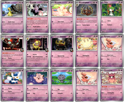15 Pink Psychic Pokemon Cards Mixed Lot - Unique No Duplicates TCG Bundle NM - Image 1