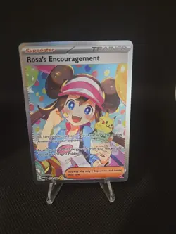 Pokemon Rosa's Encouragement Full Art Trainer-Supporter POR 123/088 Holo Card - Image 1