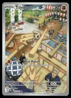 Pokemon Cards Timburr 183/167 Twilight Masquerade Illustration Rare NM - Image 1