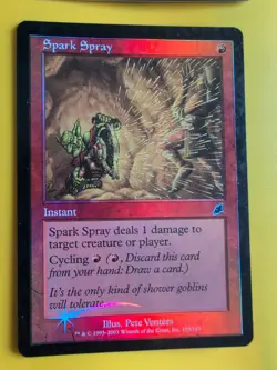 Spark Spray x4. Playset. Instant. MTG 4 Card. Scourge. Old Border FOIL. - Image 4