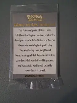 #25 Pikachu- Certificate Of Authenticity 23 Karat Gold Plated Traning Card. - Image 5