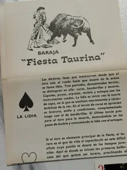 CARTE DA GIOCO BARAJA FIESTA TAURINA FOURNIER TORO ORIGINAL PLAYING CARD NEW - Image 4