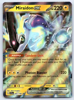 Miraidon ex 081/198 Scarlet & Violet Holo Pokemon NM - Image 1