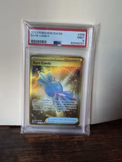Pokemon TCG PSA 9 Rare Candy #256 Scarlet & Violet Full Art Trainer - Image 1