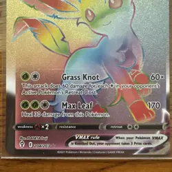 Pokemon Leafeon VMAX (Secret) 204/203 SWSH07: Evolving Skies Rainbow Full Art - Image 2