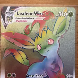 Pokemon Leafeon VMAX (Secret) 204/203 SWSH07: Evolving Skies Rainbow Full Art - Image 3