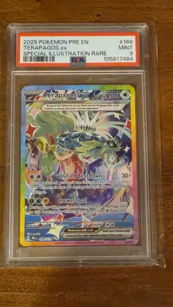 PSA 9 Terapagos ex 169 Special Illustration Rare 2025 Pokemon - Image 1