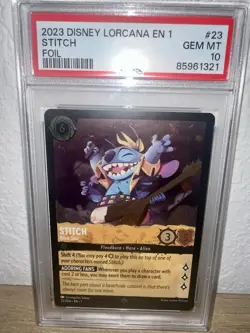 PSA 10 Stitch Rock Star 23/204 GEM MINT Cold Foil Disney Lorcana POP 211 - Image 4