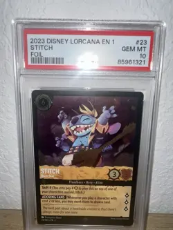PSA 10 Stitch Rock Star 23/204 GEM MINT Cold Foil Disney Lorcana POP 211 - Image 5
