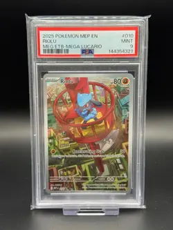 Riolu MEP 010 Mega Evolutions Promo Mint PSA 9 Pokemon TCG Card - Image 1