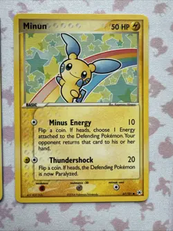 2x Pokemon 2004 Minun TCG Card (67/101) EX Hidden Legends, Nintendo CCG, Reg NM - Image 3