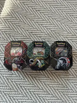 SEALED Pokemon Scarlet & Violet Paldean Fates Tin Set! - Image 1