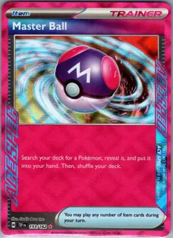 Master Ball 153/162 SV05: Temporal Forces - Pokemon Card - NM - Image 1