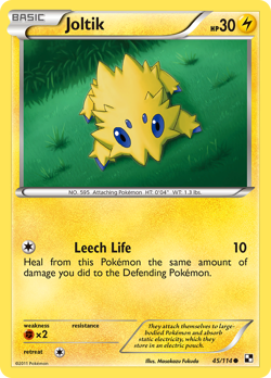 Joltik 45/114 Common | Black & White | Pokemon Card - Image 1