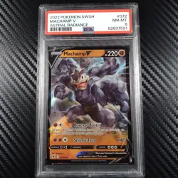 2022 Pokemon SWSH Machamp V Astral Radiance #072 - PSA NM-MT 8 - Image 1