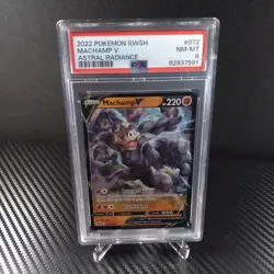 2022 Pokemon SWSH Machamp V Astral Radiance #072 - PSA NM-MT 8 - Image 3