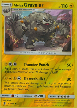 Alolan Graveler 41/145 Reverse Holo | Guardians Rising | Pokemon Card - Image 1