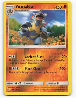 Armaldo 112/236 Reverse Holo | Cosmic Eclipse | Pokemon Card - Image 1