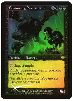 Magic the Gathering DEVOURING STROSSUS #101/350 Invasion Foil Black Rare NM - Image 1