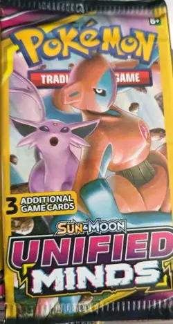 Lot of (4) Pokemon TCG S & M Unified Minds Booster Packs Sealed All 4 Art Set - Image 3