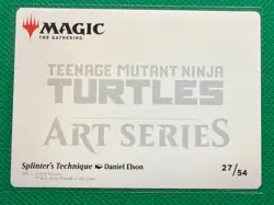 Splinter's Technique #27 / 54 (Gold-Stamped) Art Card TMNT MINT ENG MTG - Image 3