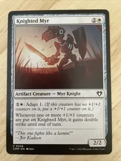 MTG Knighted Myr Commander Masters #0036 Regular Common NM/M - Image 1