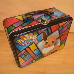 Eevee Card Tin Holder | Lunch Box | Pokemon Treasures Collection - Image 1