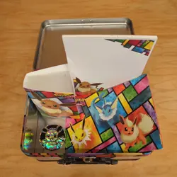 Eevee Card Tin Holder | Lunch Box | Pokemon Treasures Collection - Image 3