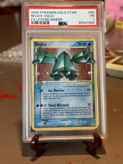 2006 POKEMON EX LEGEND MAKER GOLD STAR #90 REGICE-HOLO PSA 1 - Image 1