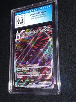 Pokemon TCG Sword & Shield Battle Styles Corviknight VMAX 110/163 CGC 9.5 - Image 1