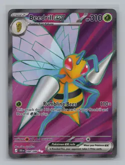 Beedrill ex 098/086 ME04: Chaos Rising NM Pokemon TCG Ultra Rare - Image 1