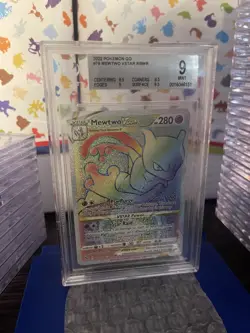 Pokemon GO Mewtwo VSTAR 79/78 Rainbow Rare BGS 9 Mint Secret Rare - Image 1