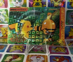 Pokemon Pikachu Holo Prism Vintage Pocket Monsters Vending Sticker 1998 Bandai - Image 1