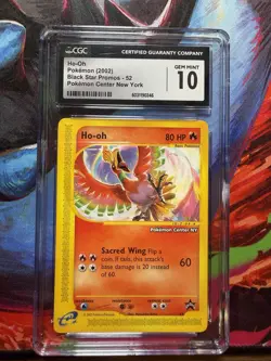 CGC 10 Ho-Oh Black Star Promo #52 (Pokemon Center New York) - Pokemon TCG 2002 - Image 1
