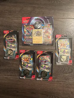 4 Chaos Rising Booster Packs 1 Mega Evolution Phantasmal Flames Raikou Pokemon - Image 1