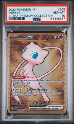 Pokemon 151 Mew ex Metal Promo 205/165 Hyper Rare Ultra Premium PSA 10 Gem Mint - Image 1