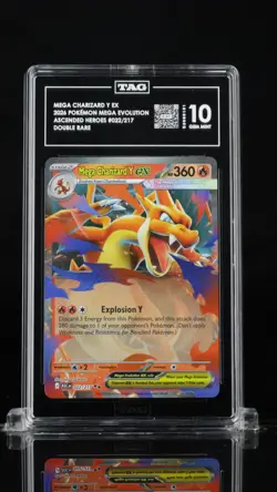 Pokemon Ascended Heroes Double Rare Mega Charizard Y ex 22/217 TAG 10 - Image 1