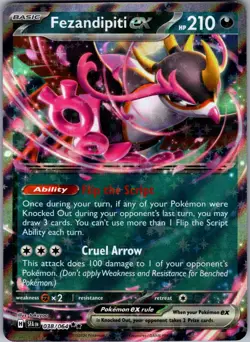Fezandipiti ex 038/064 Double Rare Shrouded Fable Pokemon Near Mint - Image 1