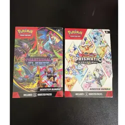 SEALED Pokemon Prismatic Evolutions & Phantom Flames Booster Bundles 2 Boxes - Image 1