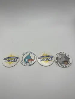 Lot Of 4 1999 Pokemon League Nintendo Summer Training Tour Competition Badges - Image 1