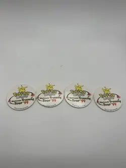 Lot Of 4 1999 Pokemon League Nintendo Summer Training Tour Competition Badges - Image 5
