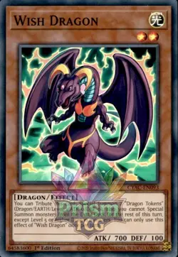 Wish Dragon 1st Ed Super Rare CYAC-EN093 Yu-Gi-Oh - Image 1