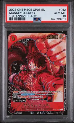 2023 One Piece Op05-Awakening Of The New Era #012 Monkey D. Luffy PSA10 - Image 1