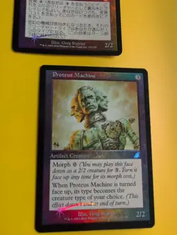 Proteus Machine x2. 1 is Foreign. Artifact. MTG Card. Scourge. Old Border FOIL. - Image 5