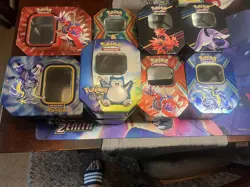Lot Of 9 Pokemon Empty Card Tin Boxes - Image 2