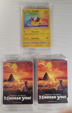 SEALED!!! Ash's Pikachu I Choose You Movie Promo Set (7 Cards) SM108-114 - Image 1