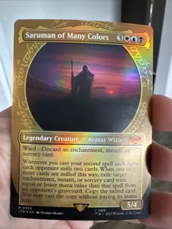 MTG - Saruman of Many Colors - Showcase Foil -NM-The Lord of the Rings - $1 Ship - Image 1