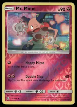 MR. MIME 43/68 R HIDDEN FATES POKEMON REVERSE HOLO NM/M - Image 1