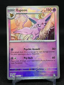 Espeon Master Ball Pattern 033/131 - Prismatic Evolutions Reverse Holo Pokemon - Image 1
