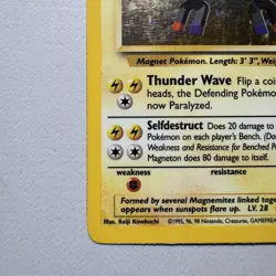 1999 Pokemon Base Set Magneton Holo Rare 9/102 Vintage Original Classic - Image 4